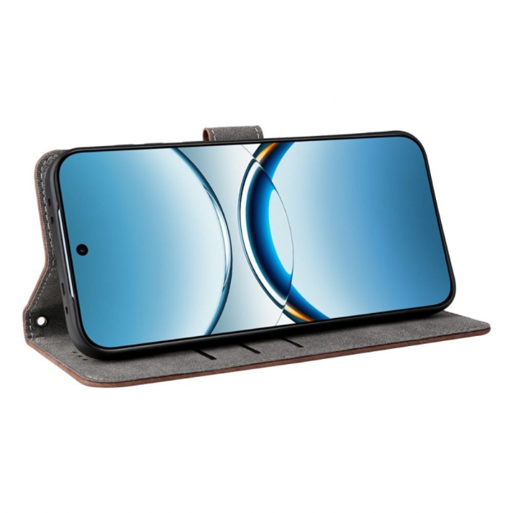 Leren Hoesje Voor Oppo Find X8 Suède-effect Rfid-bescherming