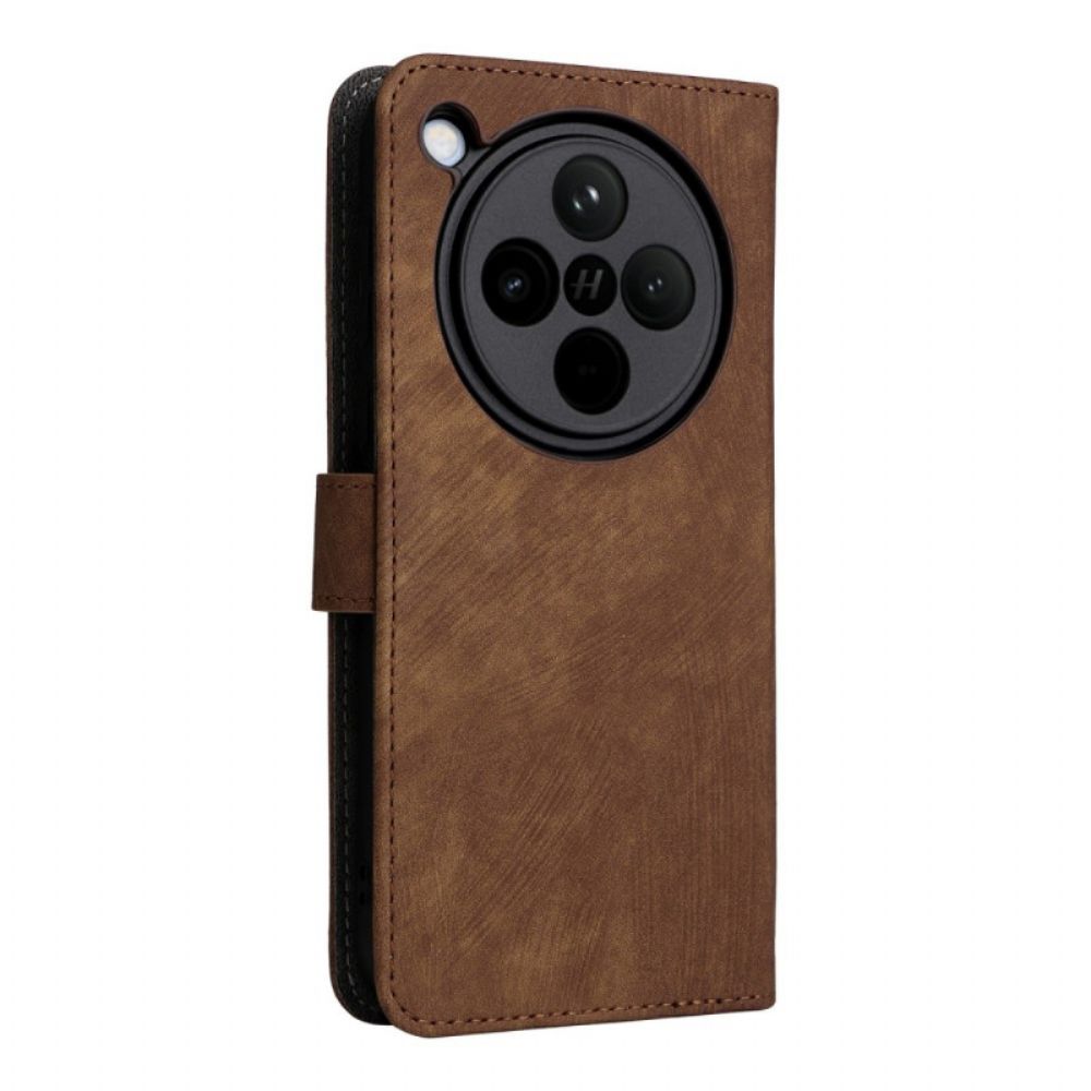 Leren Hoesje Voor Oppo Find X8 Suède-effect Rfid-bescherming