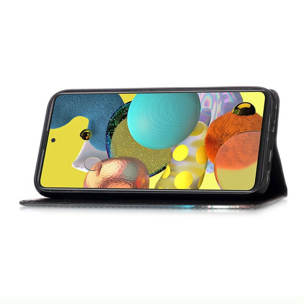 Leren Hoesje voor Samsung Galaxy A51 5G Nachttijger