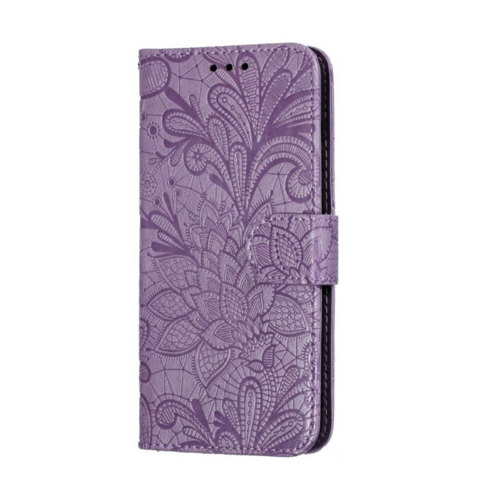 Leren Hoesje voor / Honor 8S Met Ketting Tribal Band Bloemen