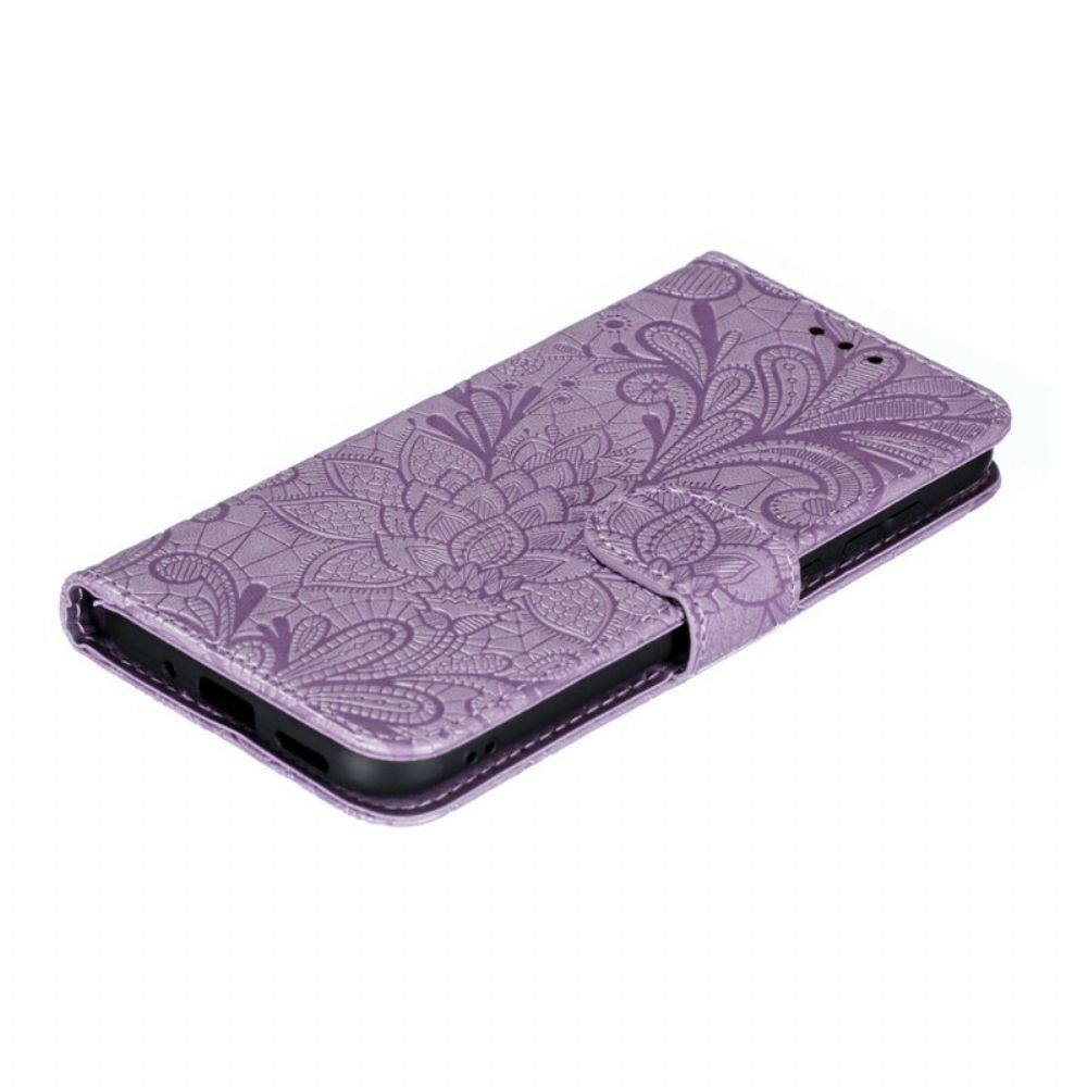 Leren Hoesje voor / Honor 8S Met Ketting Tribal Band Bloemen