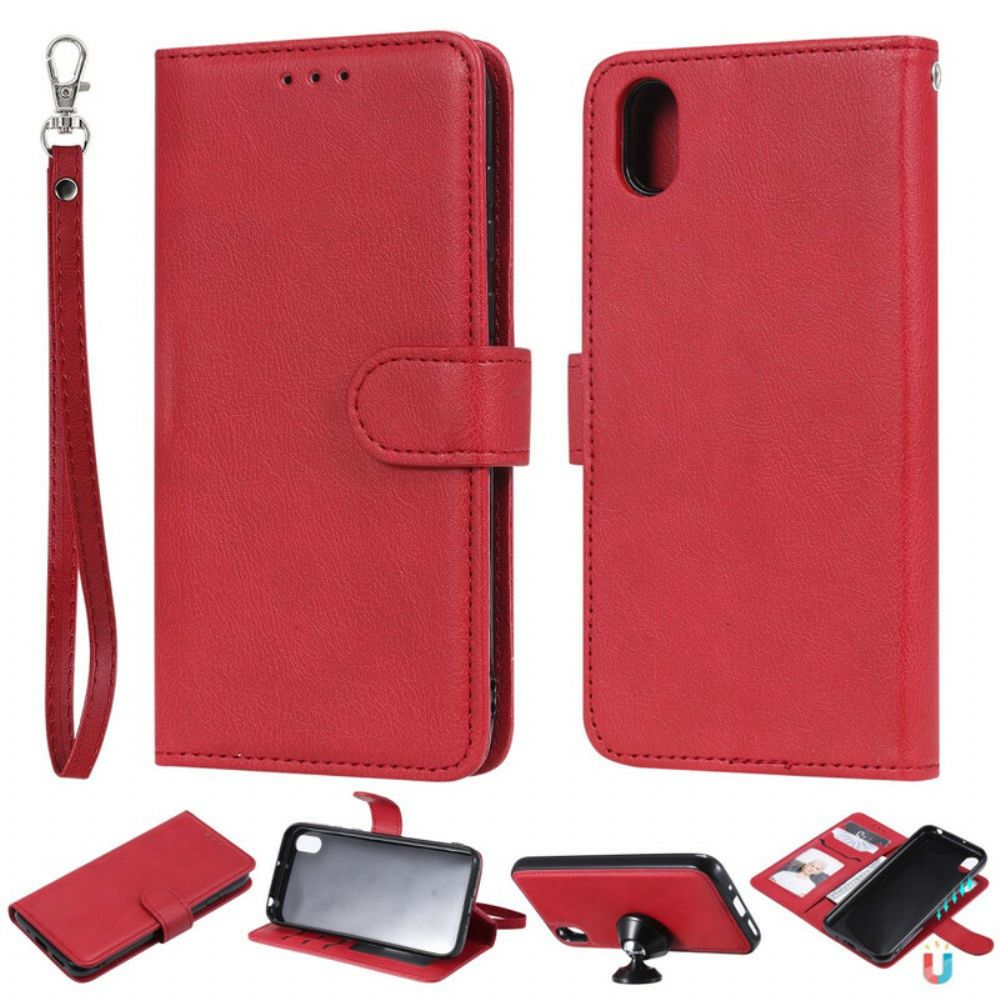 Telefoonhoesje Leren Hoesje voor / Honor 8S Met Ketting Afneembare Riem