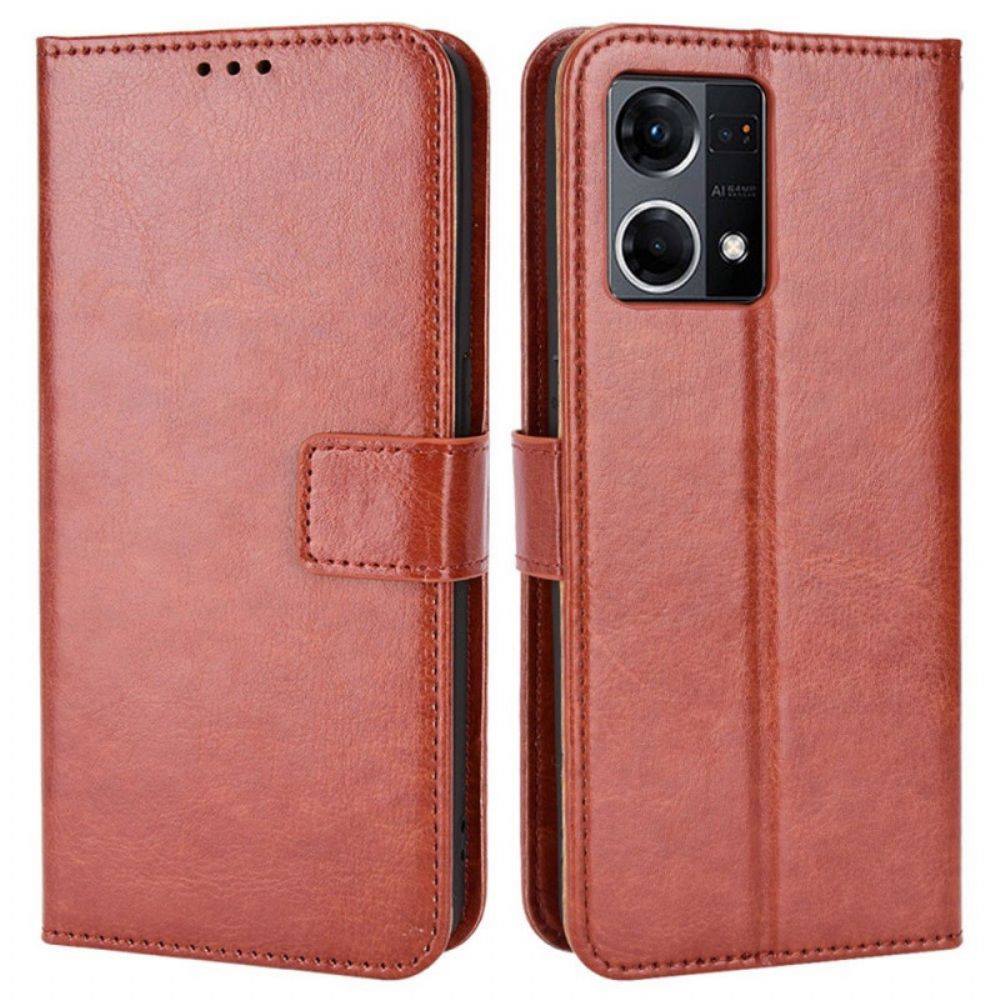 Folio-hoesje voor Oppo Reno 7 Flitsachtig Kunstleer