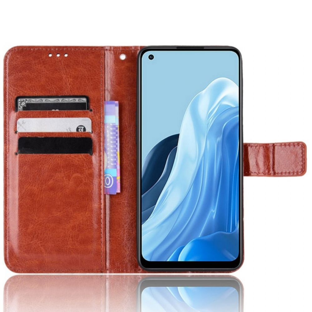 Folio-hoesje voor Oppo Reno 7 Flitsachtig Kunstleer
