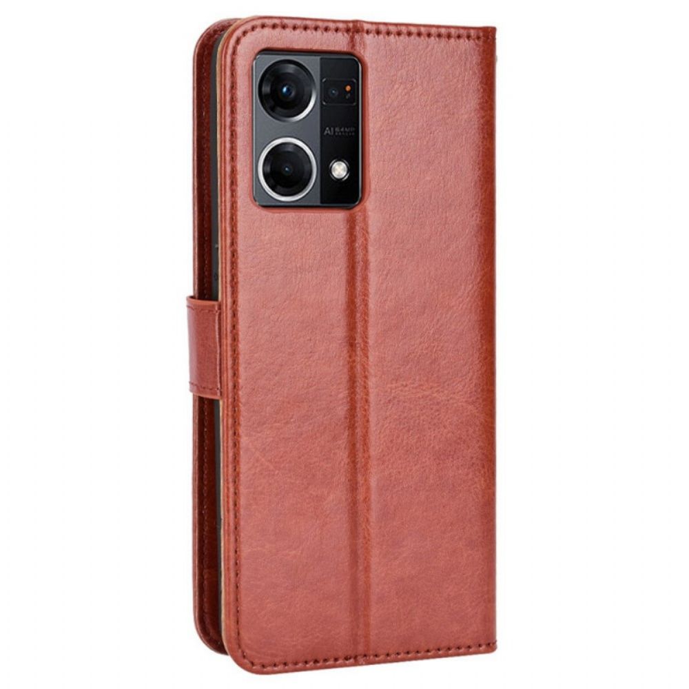Folio-hoesje voor Oppo Reno 7 Flitsachtig Kunstleer