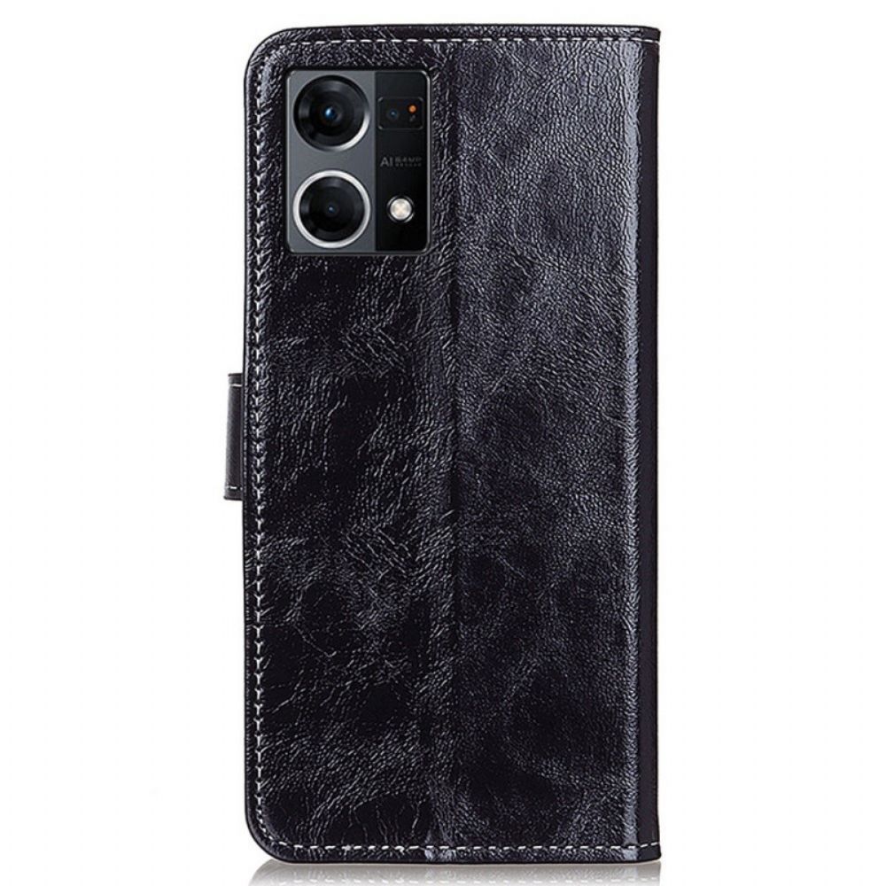 Folio-hoesje voor Oppo Reno 7 Geschilderd Met Naden