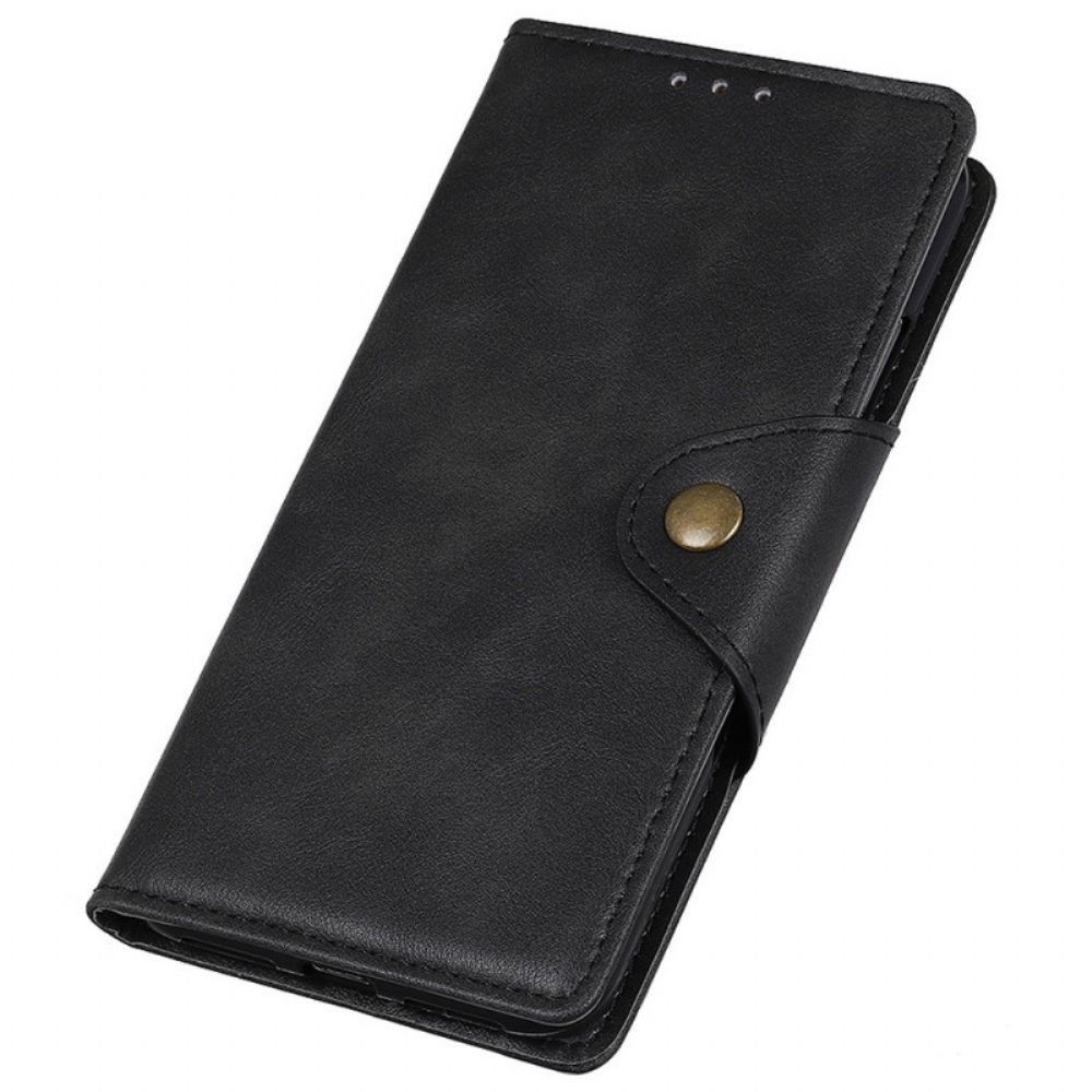 Folio-hoesje voor Oppo Reno 7 Knoop Van Kunstleer