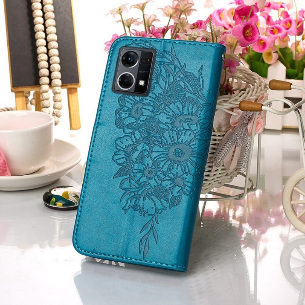 Folio-hoesje voor Oppo Reno 7 Vlinder Met Koord