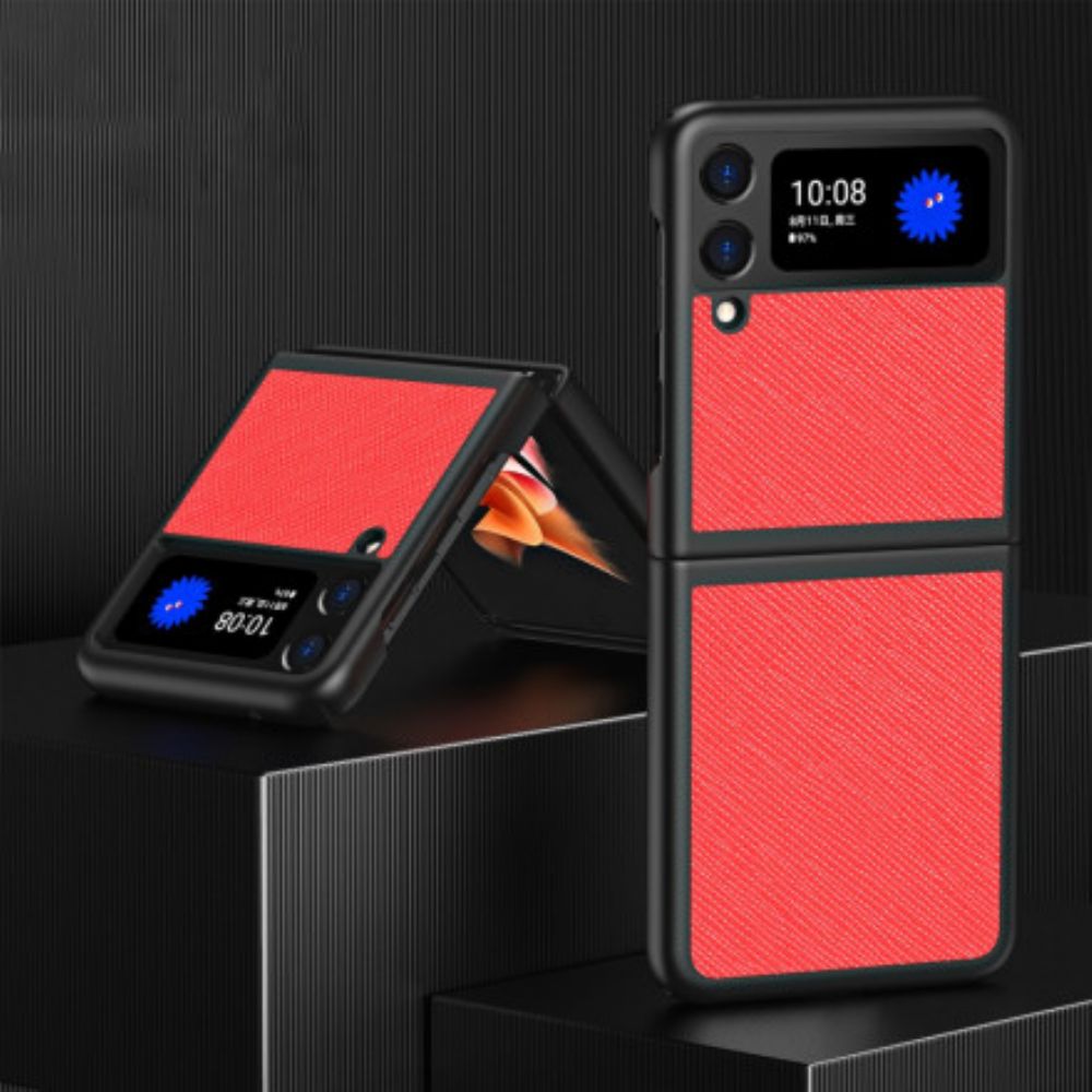 Hoesje voor Samsung Galaxy Z Flip 3 5G Folio-hoesje Getextureerde Leerstijl