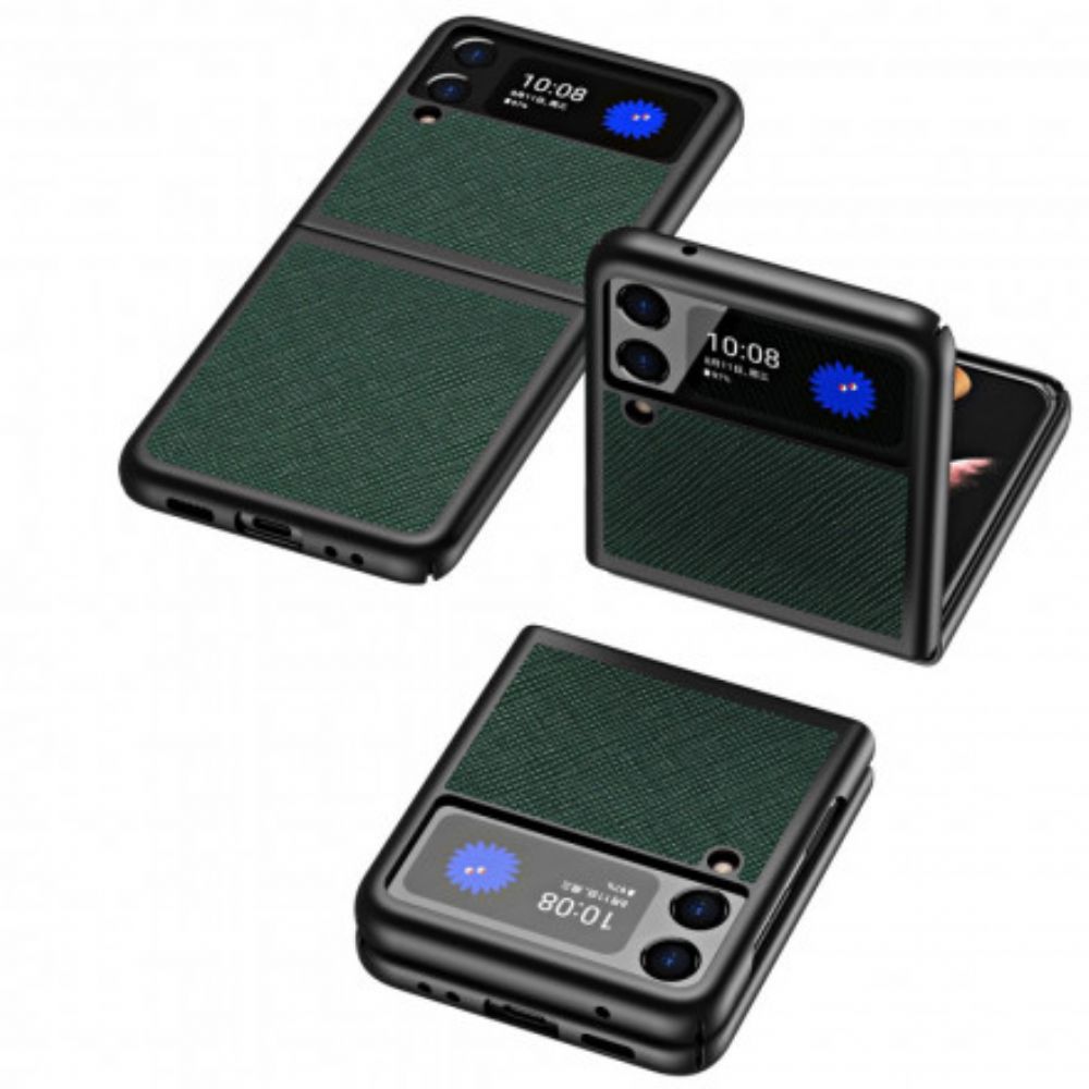 Hoesje voor Samsung Galaxy Z Flip 3 5G Folio-hoesje Getextureerde Leerstijl