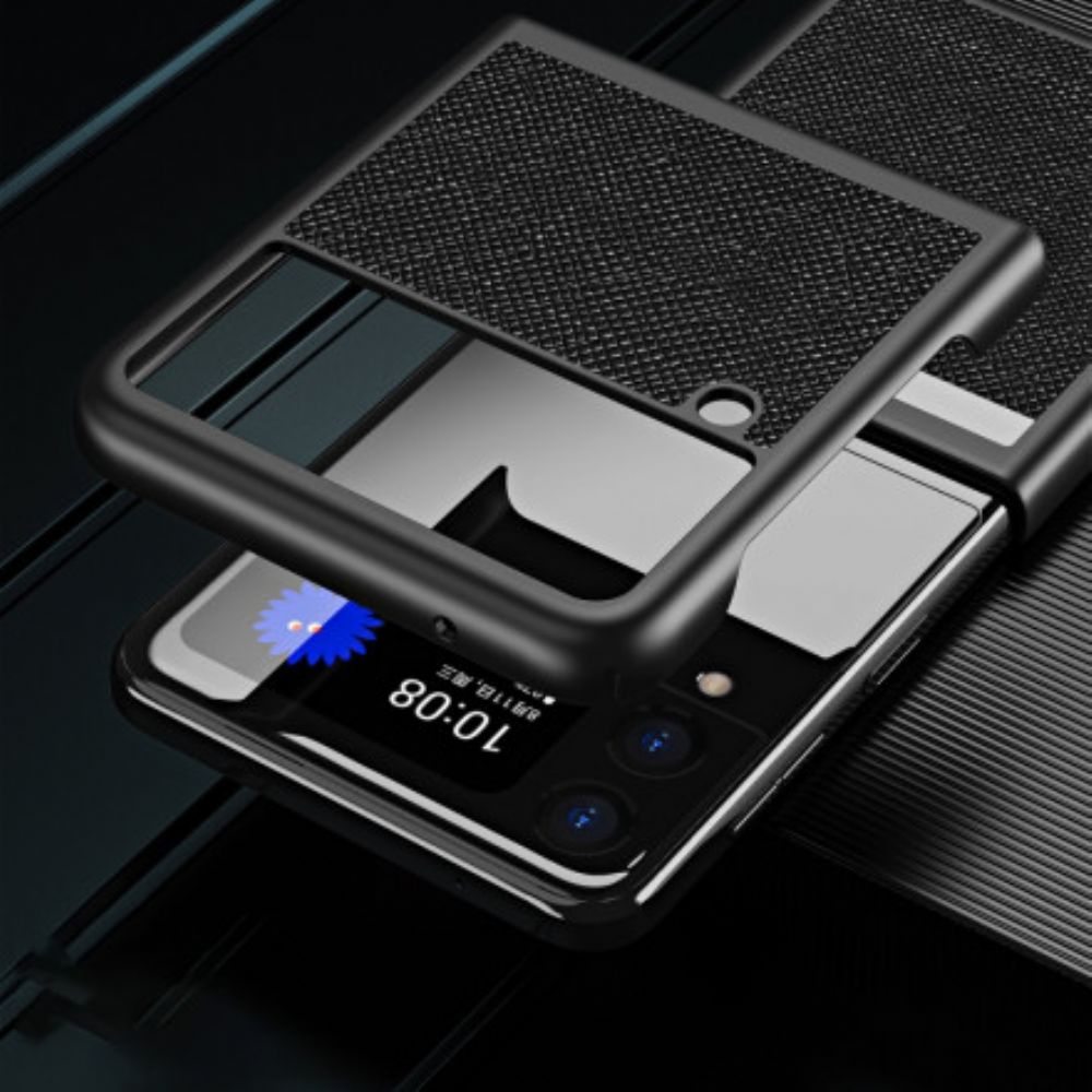 Hoesje voor Samsung Galaxy Z Flip 3 5G Folio-hoesje Getextureerde Leerstijl