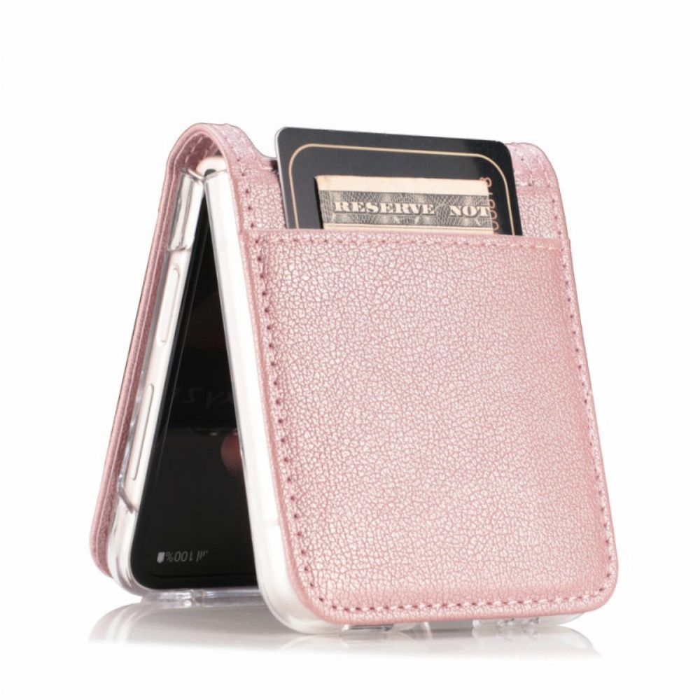 Hoesje voor Samsung Galaxy Z Flip 3 5G Folio-hoesje Kaarthouder Met Leerstructuur