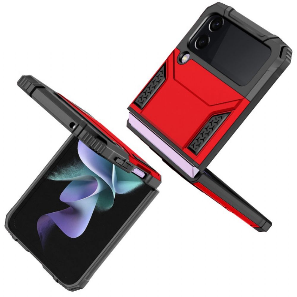 Hoesje voor Samsung Galaxy Z Flip 3 5G Folio-hoesje Resistente Ring