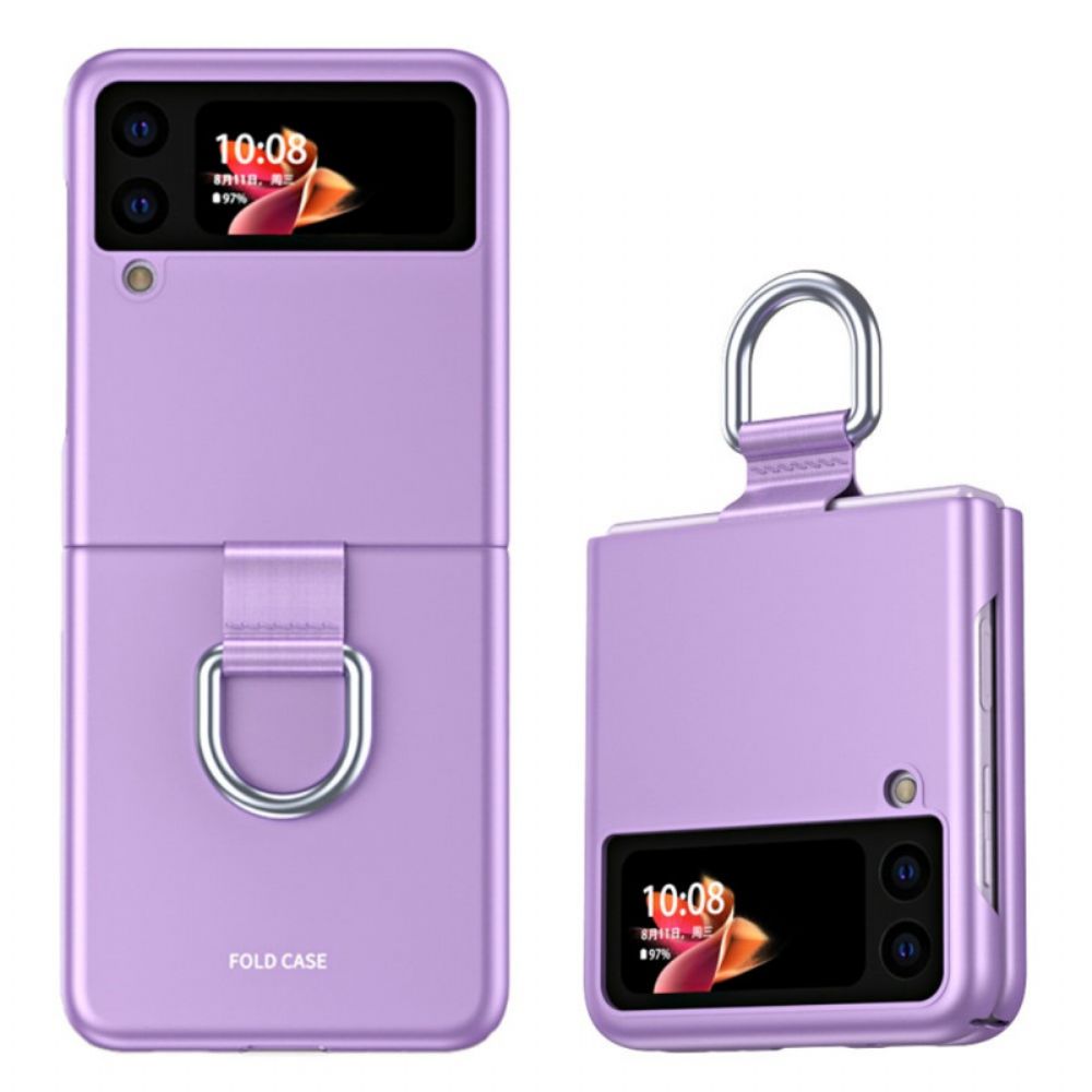Hoesje voor Samsung Galaxy Z Flip 3 5G Folio-hoesje Skin-touch Met Ring