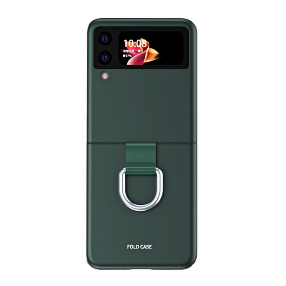 Hoesje voor Samsung Galaxy Z Flip 3 5G Folio-hoesje Skin-touch Met Ring