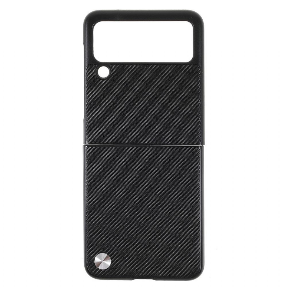 Hoesje voor Samsung Galaxy Z Flip 3 5G Folio-hoesje X-level Koolstofvezel