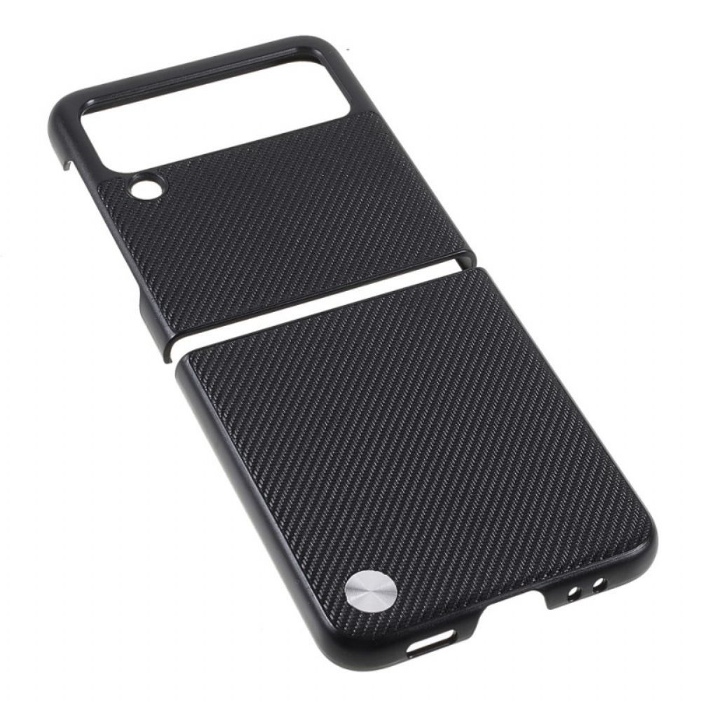 Hoesje voor Samsung Galaxy Z Flip 3 5G Folio-hoesje X-level Koolstofvezel