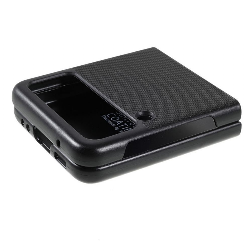 Hoesje voor Samsung Galaxy Z Flip 3 5G Folio-hoesje X-level Koolstofvezel