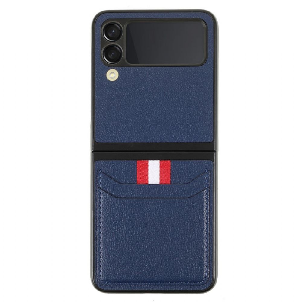 Telefoonhoesje voor Samsung Galaxy Z Flip 3 5G Folio-hoesje Driekleurige Kaarthouder