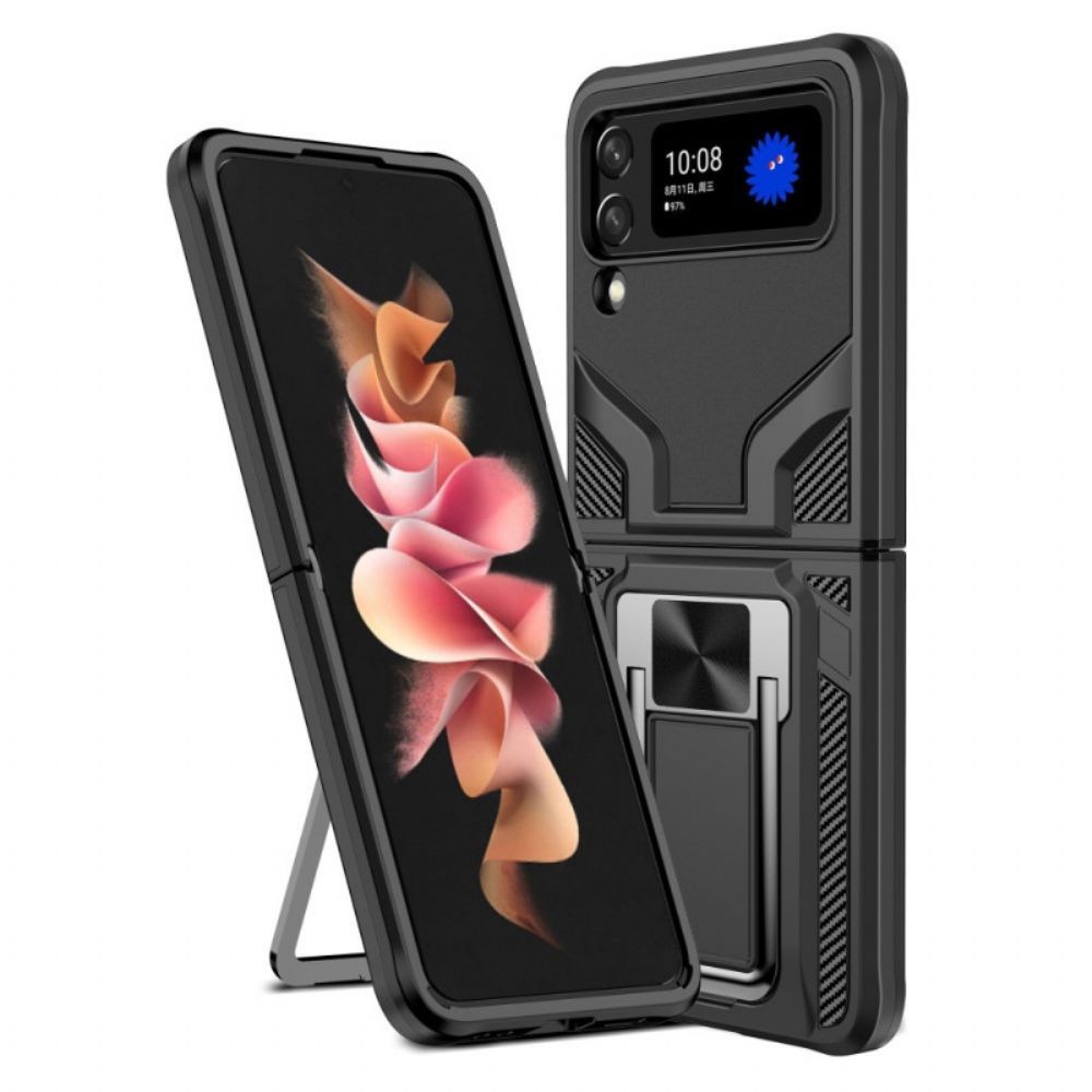 Telefoonhoesje voor Samsung Galaxy Z Flip 3 5G Folio-hoesje Premium Ring