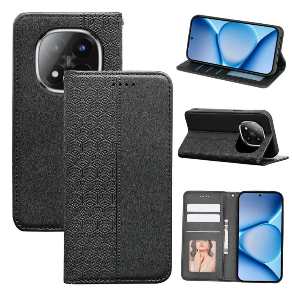 Flip Case Leren Xiaomi Redmi Note 15 Pro Plus 5g Flipcover Met Bandje En Rand