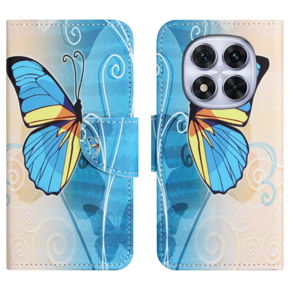 Flip Case Leren Xiaomi Redmi Note 15 Pro Plus 5g Vlinder