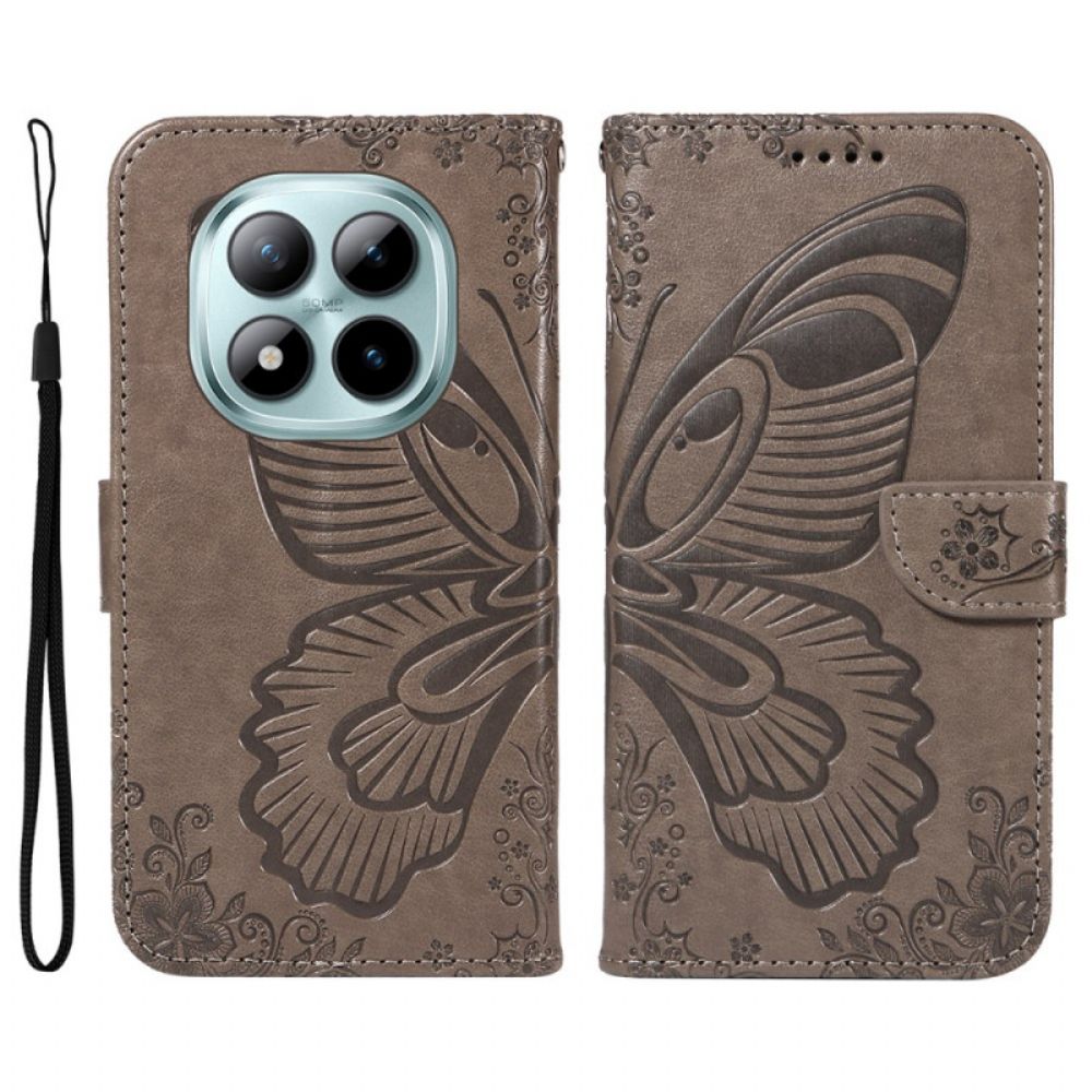 Flip Case Leren Xiaomi Redmi Note 15 Pro Plus 5g Vlinderdesign