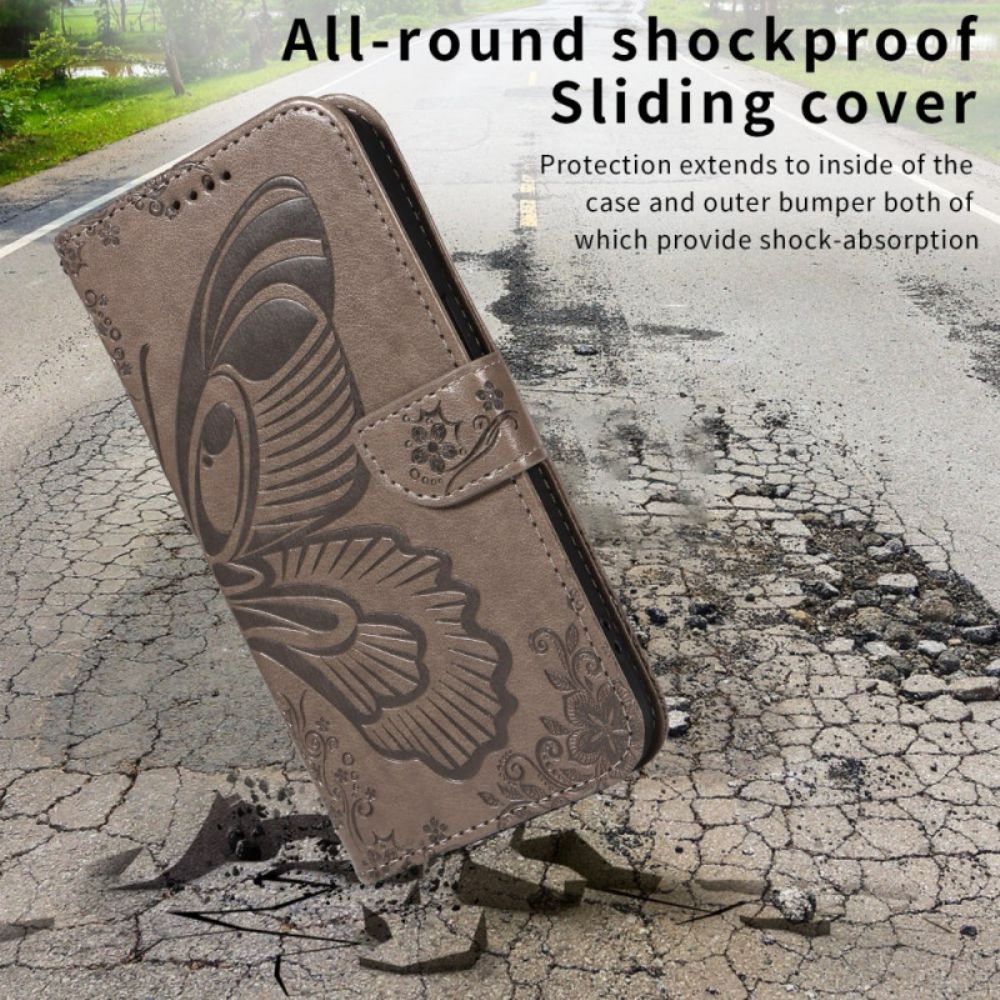 Flip Case Leren Xiaomi Redmi Note 15 Pro Plus 5g Vlinderdesign