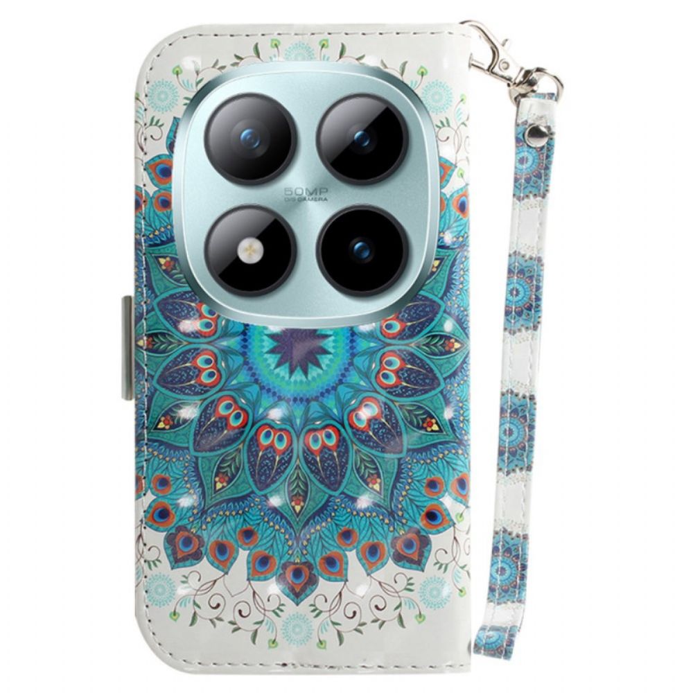 Folio-hoesje Xiaomi Redmi Note 15 Pro Plus 5g Groene Mandala Met Bandjes