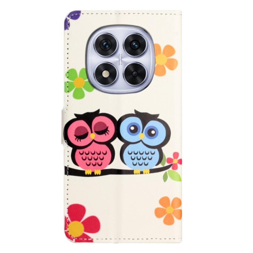 Folio-hoesje Xiaomi Redmi Note 15 Pro Plus 5g Paar Uilen