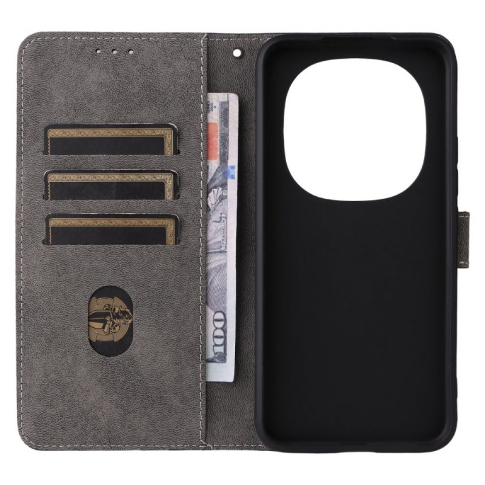 Folio-hoesje Xiaomi Redmi Note 15 Pro Plus 5g Suède-effect Met Bandje