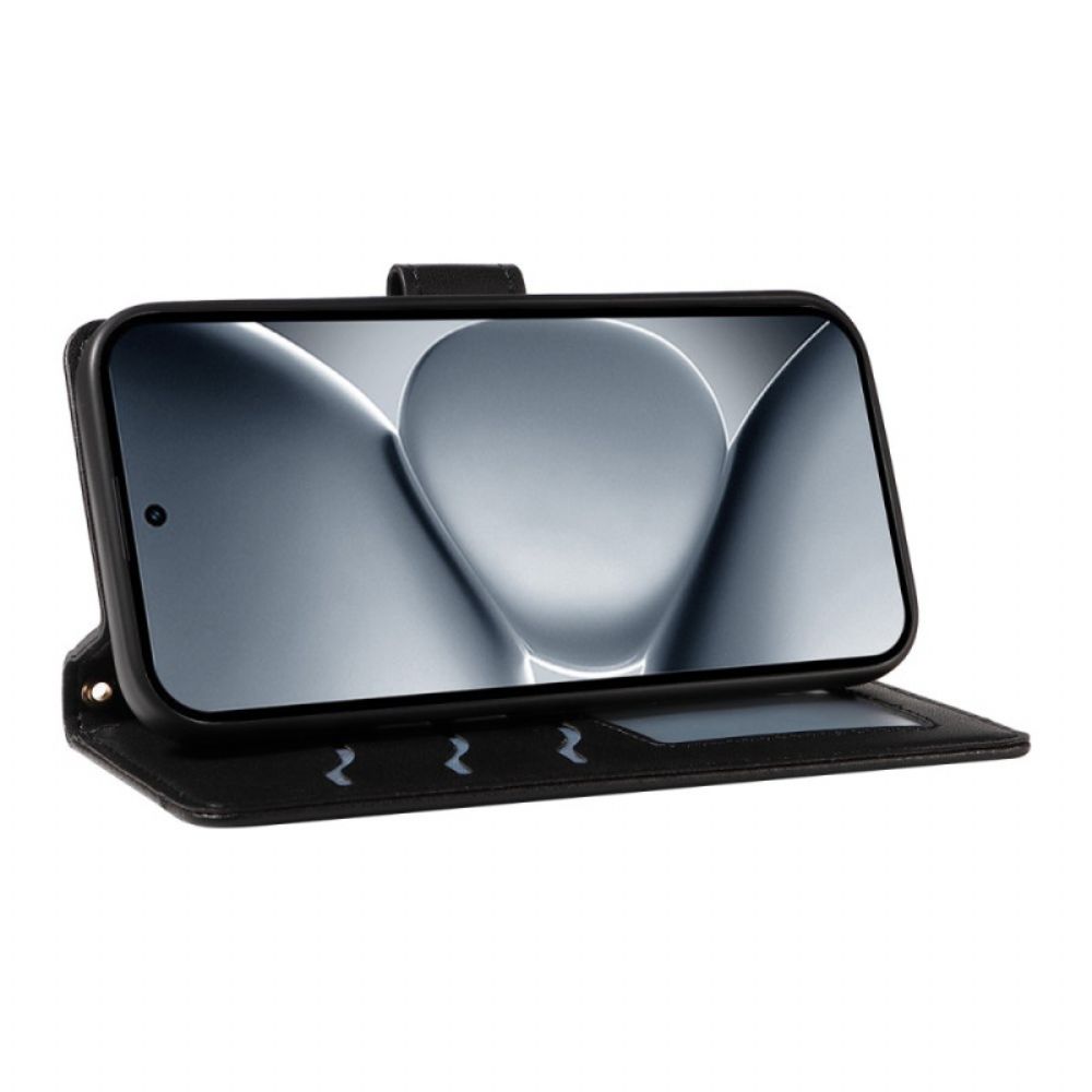 Folio-hoesje Xiaomi Redmi Note 15 Pro Plus 5g Telefoonhoesje Gewatteerd Met Bandje En Schouderband