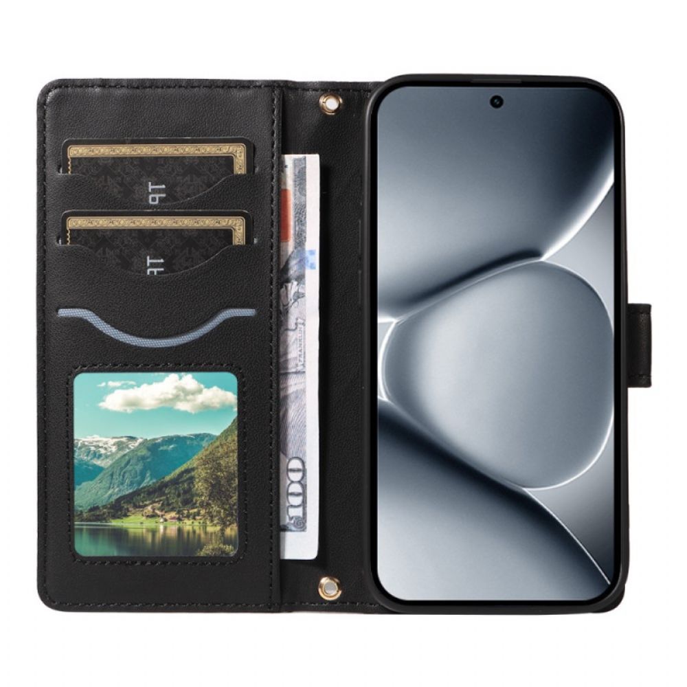 Folio-hoesje Xiaomi Redmi Note 15 Pro Plus 5g Telefoonhoesje Gewatteerd Met Bandje En Schouderband