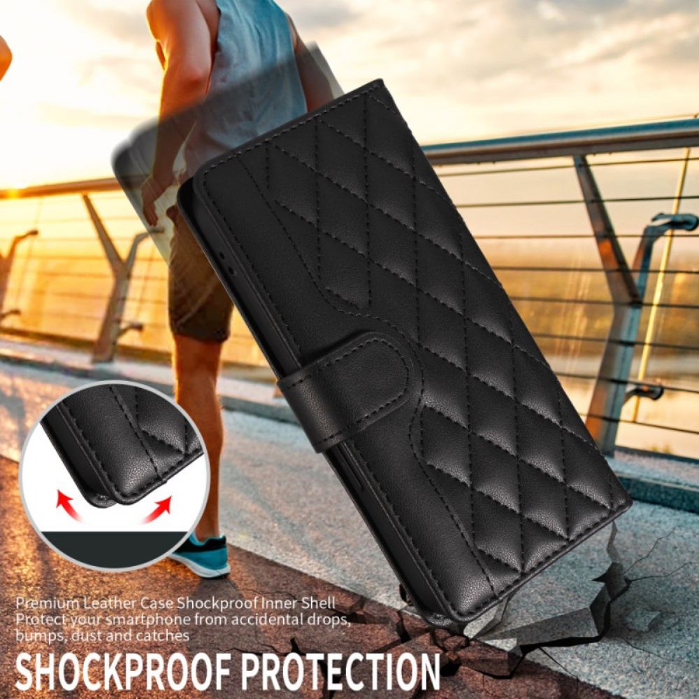 Folio-hoesje Xiaomi Redmi Note 15 Pro Plus 5g Telefoonhoesje Gewatteerd Met Bandje En Schouderband