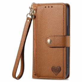 Folio-hoesje Xiaomi Redmi Note 15 Pro Plus 5g Telefoonhoesje Rfid-blokkerend Hartontwerp