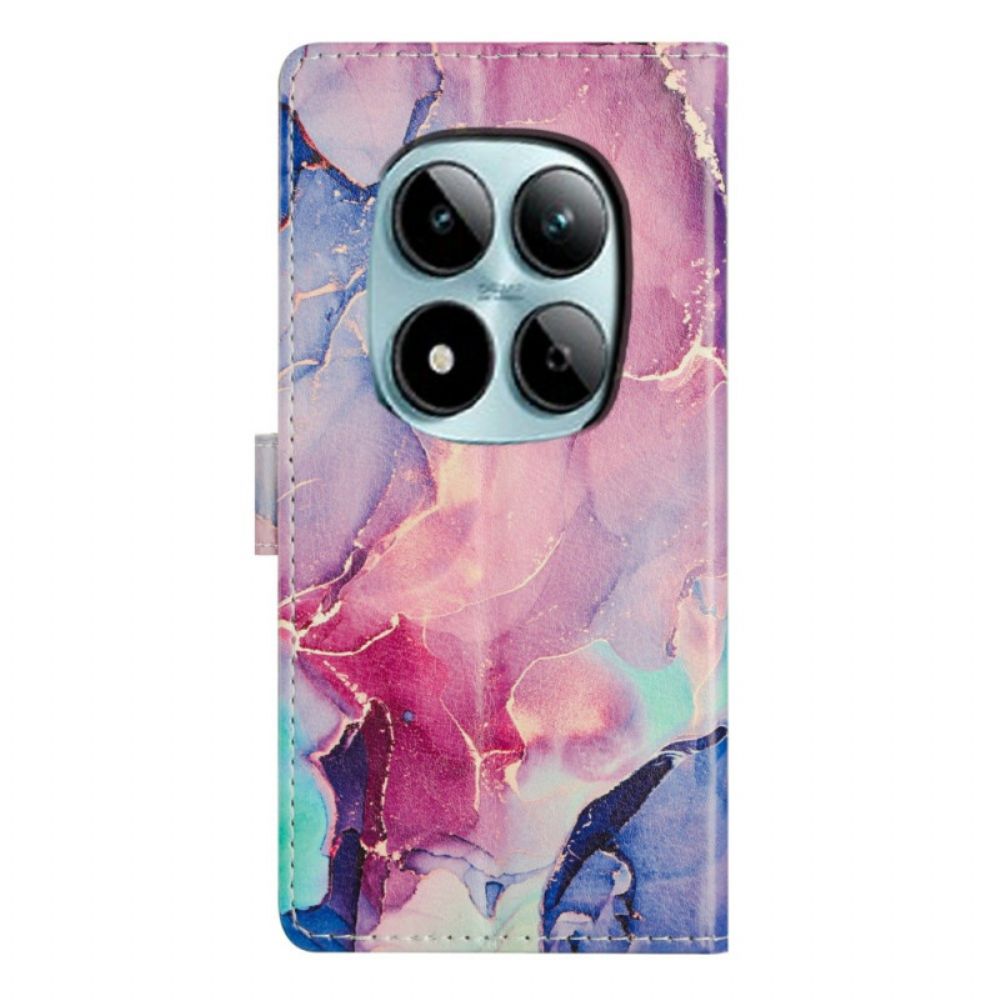 Folio-hoesje Xiaomi Redmi Note 15 Pro Plus 5g Telefoonhoesje Roze En Groen Marmer