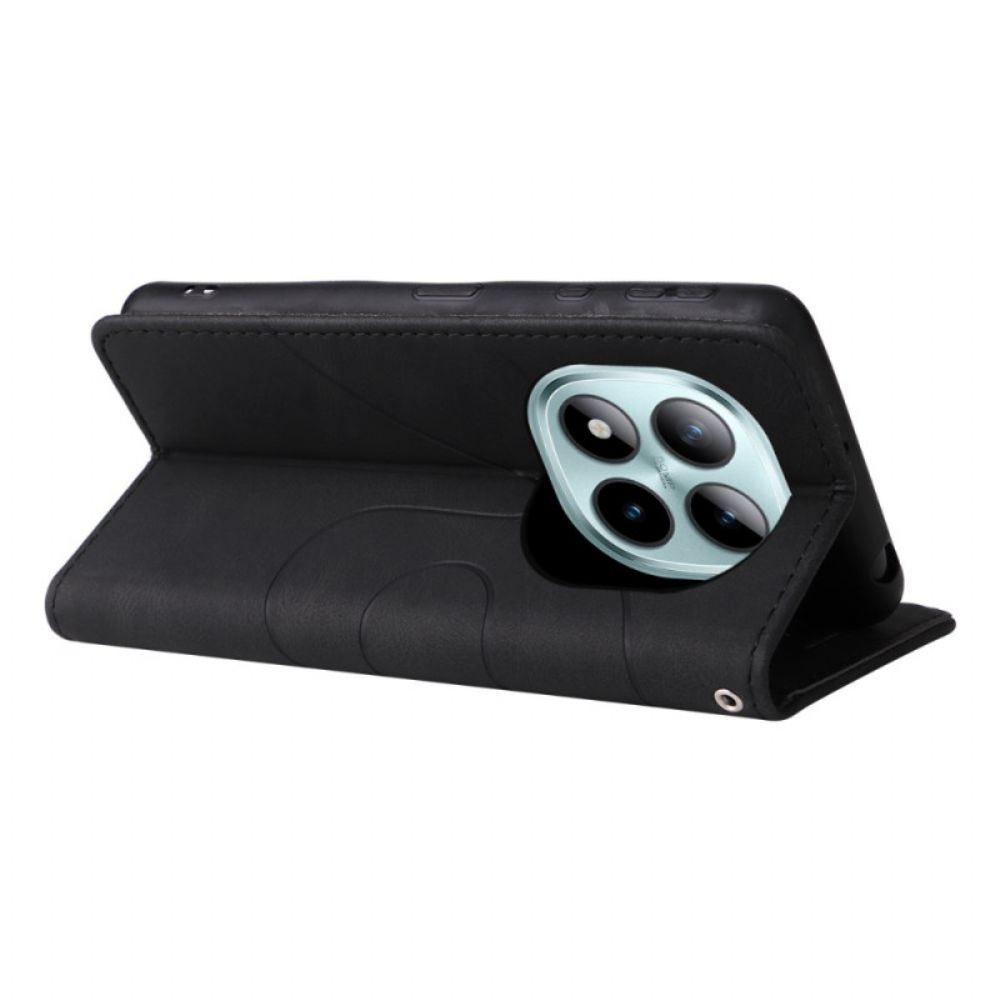 Folio-hoesje Xiaomi Redmi Note 15 Pro Plus 5g Telefoonhoesje Tweekleurig Golvend