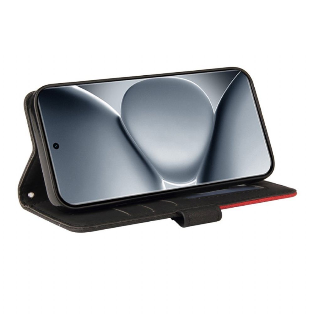 Folio-hoesje Xiaomi Redmi Note 15 Pro Plus 5g Telefoonhoesje Tweekleurig Golvend