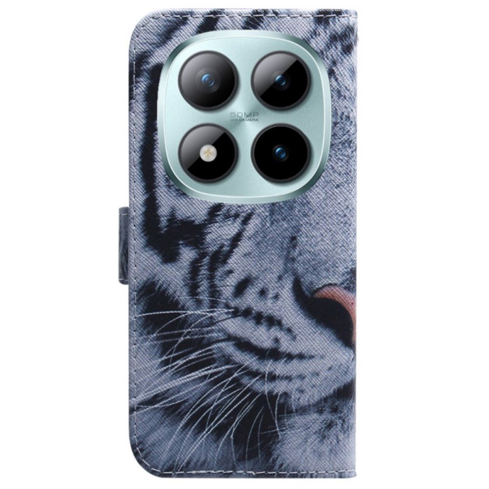 Folio-hoesje Xiaomi Redmi Note 15 Pro Plus 5g Telefoonhoesje Witte Tijger