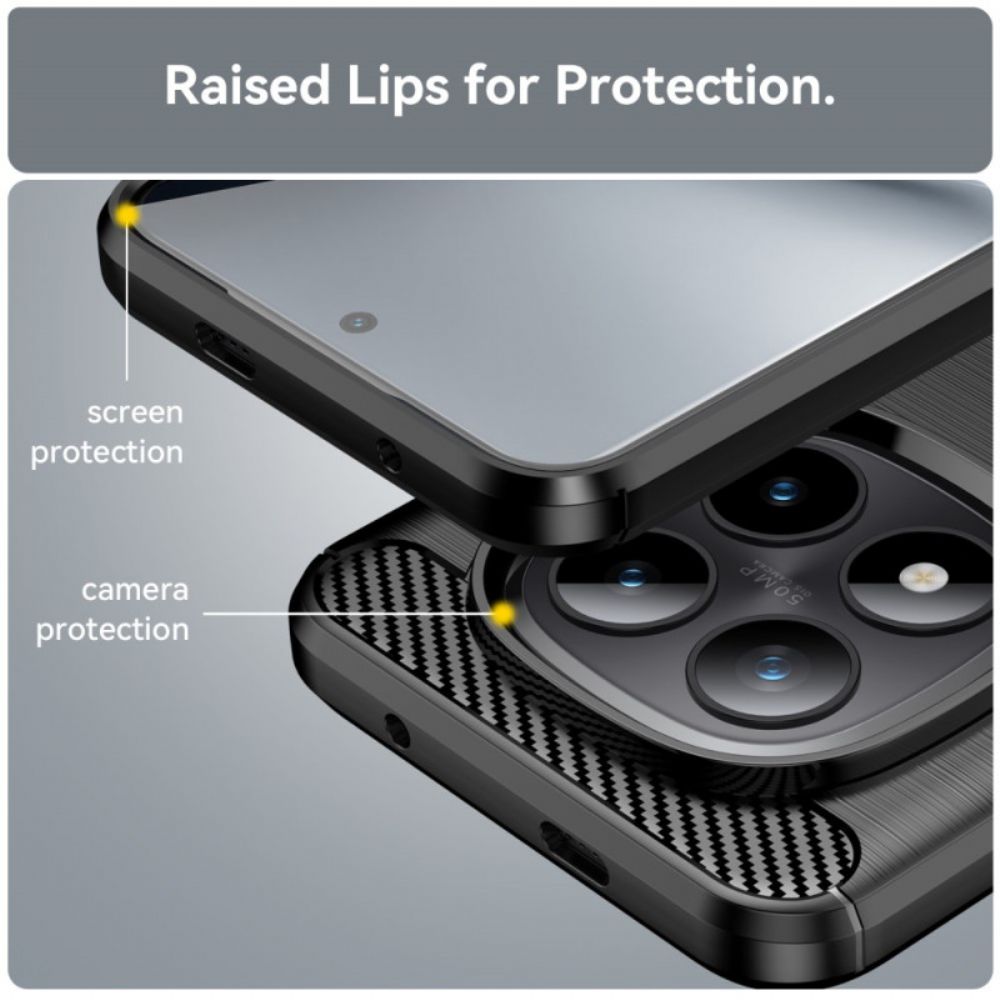 Hoesje Xiaomi Redmi Note 15 Pro Plus 5g Geborsteld Koolstofvezel