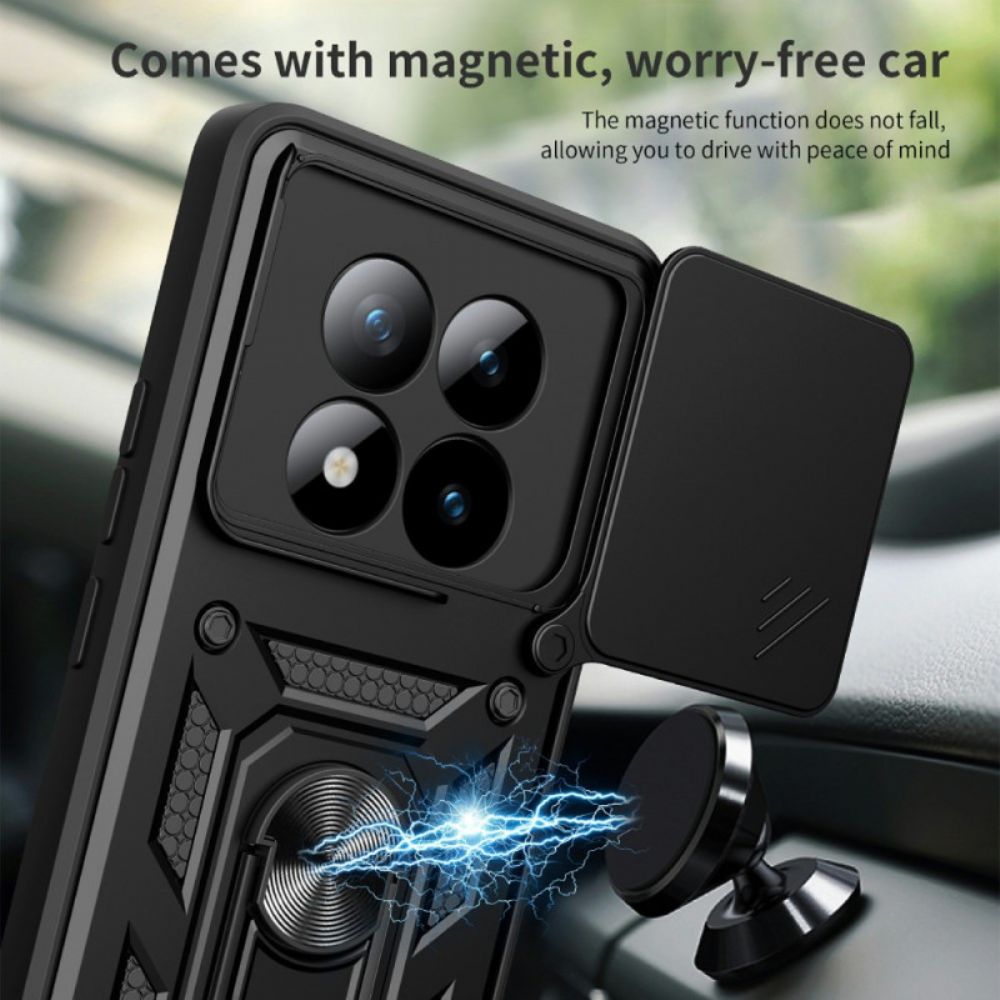 Hoesje Xiaomi Redmi Note 15 Pro Plus 5g Schuifbare Camerabescherming En Geïntegreerde Standaard Bescherming Hoesje