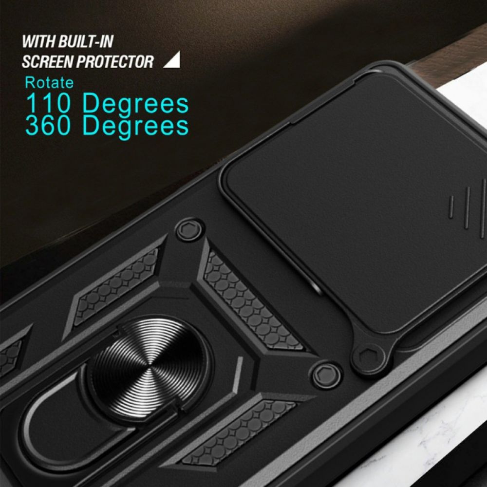 Hoesje Xiaomi Redmi Note 15 Pro Plus 5g Schuifbare Camerabescherming En Geïntegreerde Standaard Bescherming Hoesje