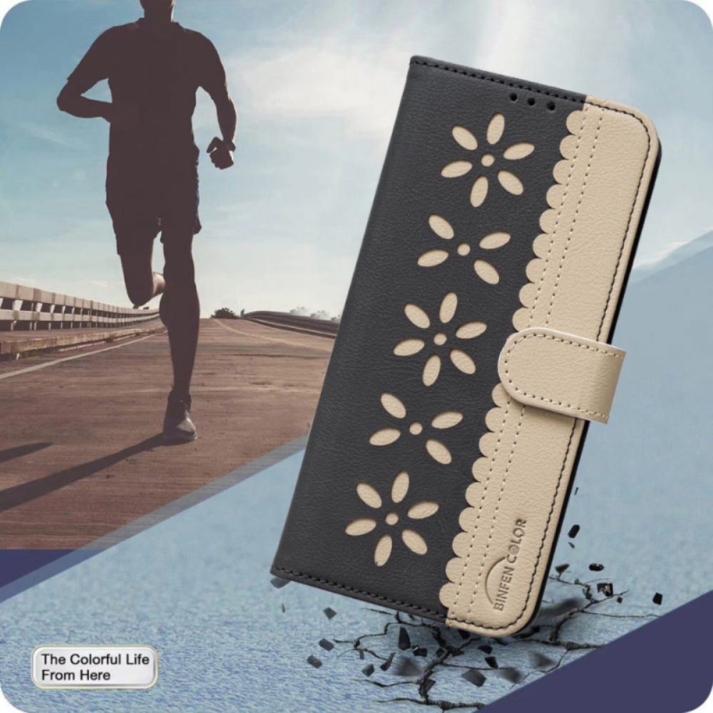 Leren Hoesje Voor Xiaomi Redmi Note 15 Pro Plus 5g Binfen Color Bloemenpatroon