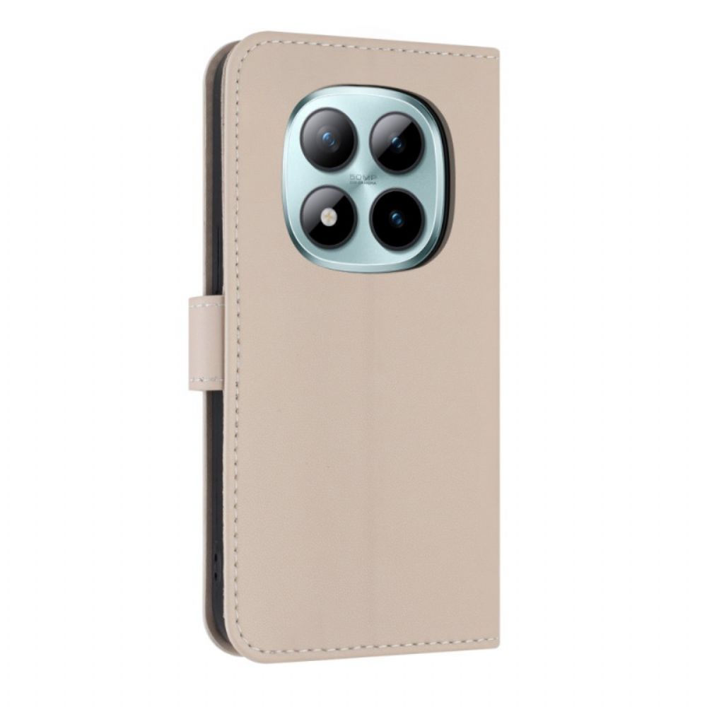 Leren Hoesje Voor Xiaomi Redmi Note 15 Pro Plus 5g Decoratieve Strik