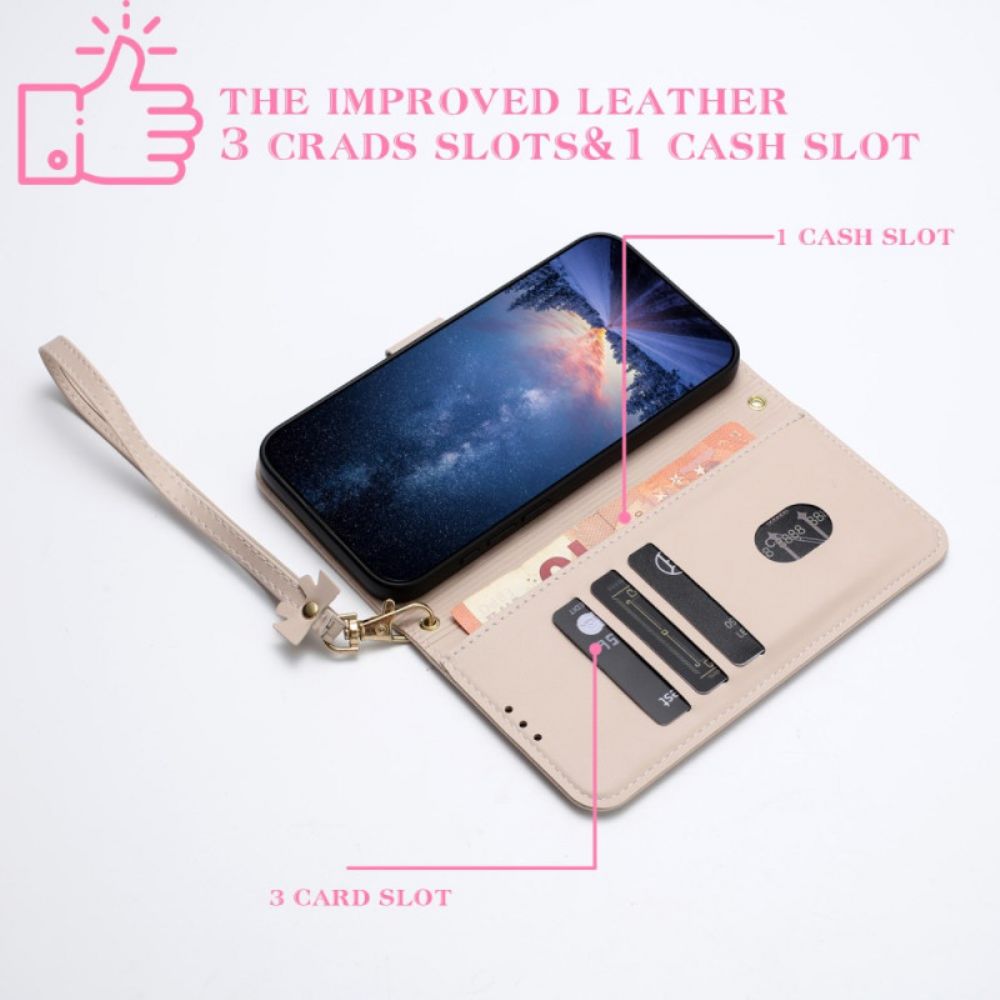 Leren Hoesje Voor Xiaomi Redmi Note 15 Pro Plus 5g Decoratieve Strik