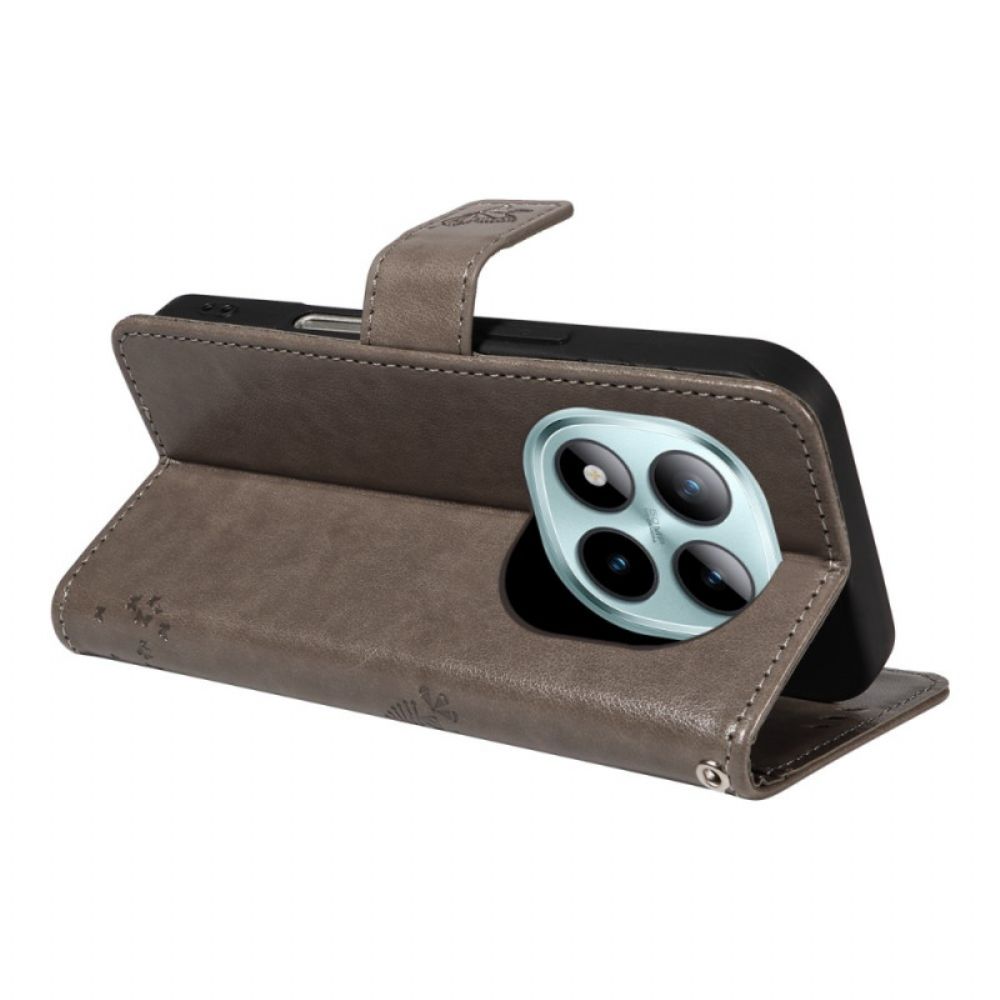 Leren Hoesje Voor Xiaomi Redmi Note 15 Pro Plus 5g Kat En Boom