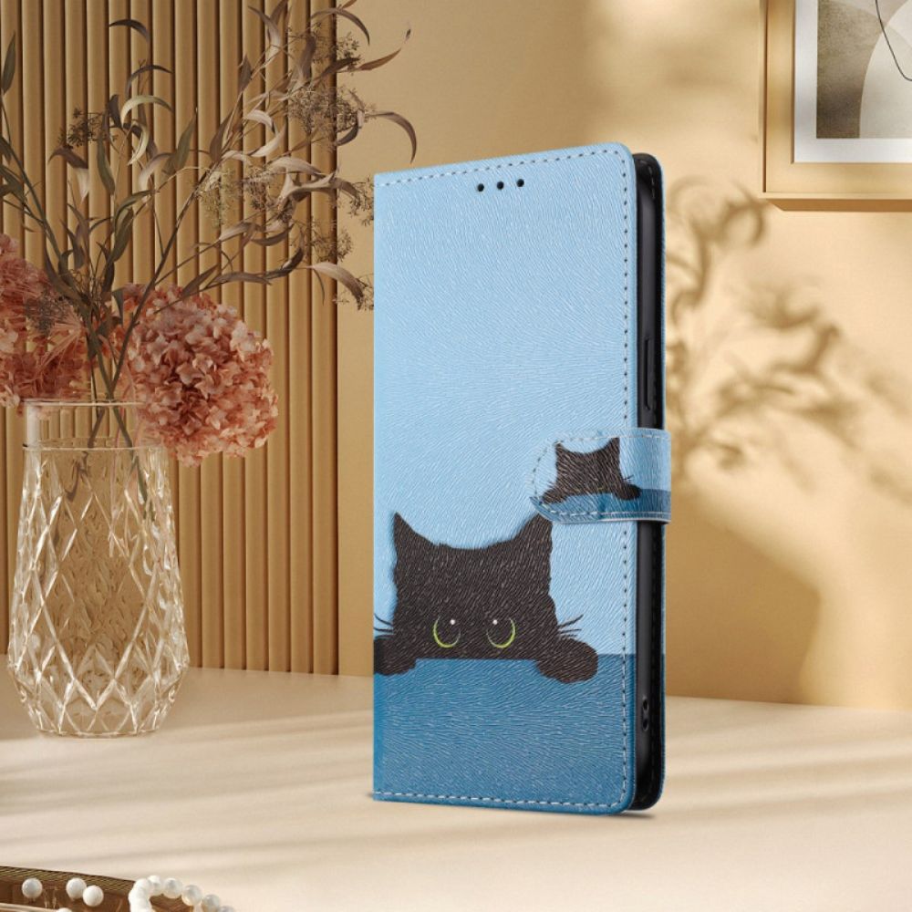 Leren Hoesje Voor Xiaomi Redmi Note 15 Pro Plus 5g Kleine Kat