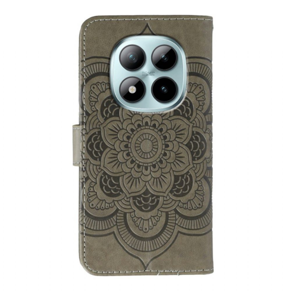 Leren Hoesje Voor Xiaomi Redmi Note 15 Pro Plus 5g Mandala- En Strass-patroon