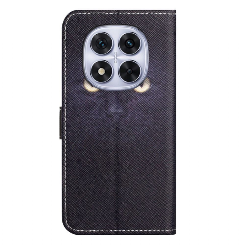 Leren Hoesje Voor Xiaomi Redmi Note 15 Pro Plus 5g Zwarte Kat