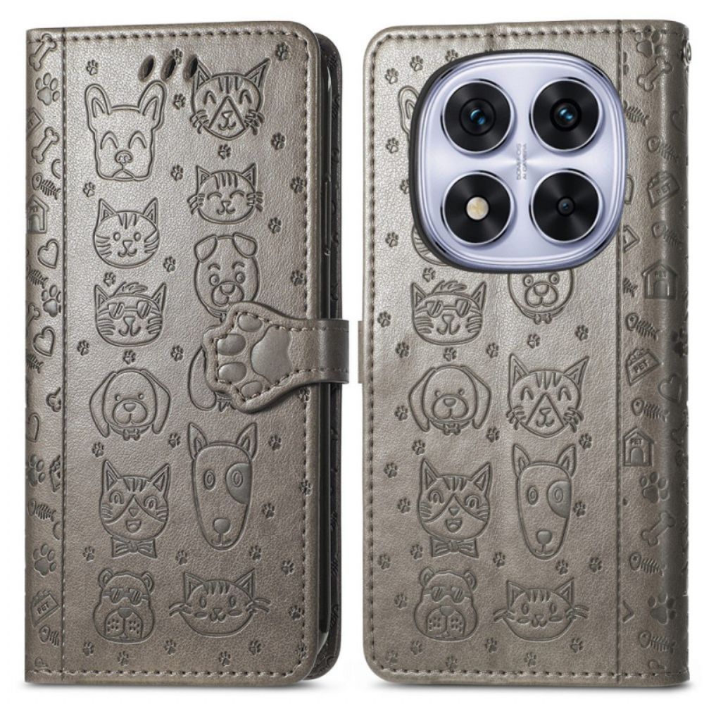 Leren Hoesje Xiaomi Redmi Note 15 Pro Plus 5g Geanimeerde Dieren